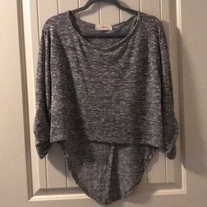 3/4 sleeve split back top